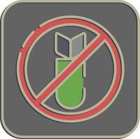 Icon stop the war. Military and war elements. Icon in embossed style. vector