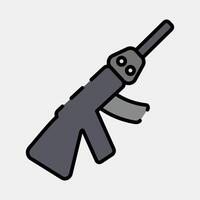 Icon gun. Military and war elements. Icon in filled line style. vector