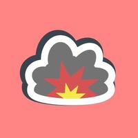 Sticker explosion. Military and war elements. vector