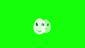 Theater Masks of Comedy and Tragedy on Green Screen video
