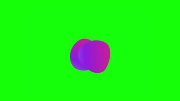 Set of Liquid Morphing Blobs on Green Screen video