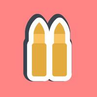 Sticker bullet. Military and war elements. vector