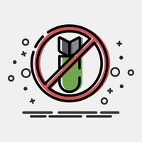 Icon stop the war. Military and war elements. Icon in MBE style. vector