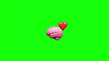 Mental Health Symbol Animation with Head and Leaf video