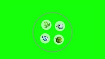 Balanced Nature Ecosystem Concept Animation on Green Screen video