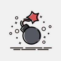 Icon bomb. Military and war elements. Icon in MBE style. vector