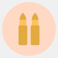 Icon bullet. Military and war elements. Icon in color mate style. vector