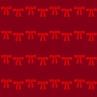 Red coquette ribbon bow seamless pattern on red background vector