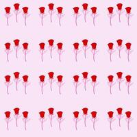 Red Flower Rose pattern seamless on pink background vector