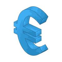 Blue Euro Symbol vector