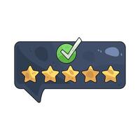 Customer Feedback with Five Stars vector