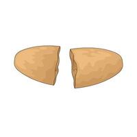 Broken pill illustration vector