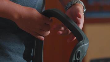 Close-Up of Hand Holding Plastic Object video