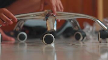 Assembling a Modern Chair with Chrome Base and Wheels video