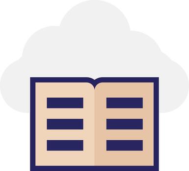 libro electronico conocimiento leyendo tecnología vector