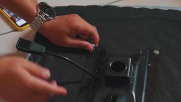 Hands Assembling Mechanical Component video
