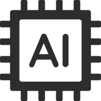 artificial intelligence design black simple png