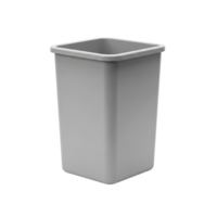 Simple gray square trash can isolated on transparent background png