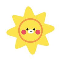 Cute smiling yellow sun with lion face animated design illustration video