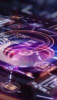 The processor processes a data array, infographics in motion video