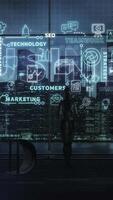 Artificial intelligence organizes business processes in contemporary workspace video