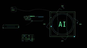 Animated infographics on the theme of technology. video