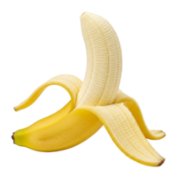 Ripe yellow banana isolated on transparent background png