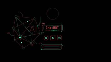 Infographics of AI and prompt engineering on alpha channel. video