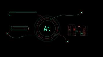 Infographics of data processing by on alpha channel. video
