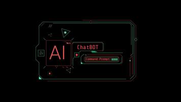 Infographics of AI and Chatbot usage on alpha channel. video