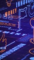 3D animated close-up visualization of startup dynamics. video