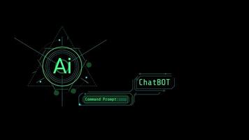 Animated infographics on the theme of Chatbot and interaction with AI. video