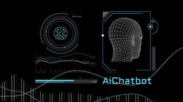 Abstract infographic animation about artificial intelligence chatbot. video
