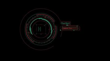 Artificial intelligence and Chatbot infographics on alpha channel. video
