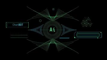 Animated infographics on the theme of Chatbot and artificial intelligence. video