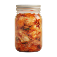 a jar filled with pickled vegetables on a transparent background png