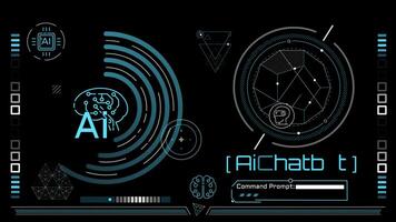 Infographic animation about AI chatbot and cognitive computing. video