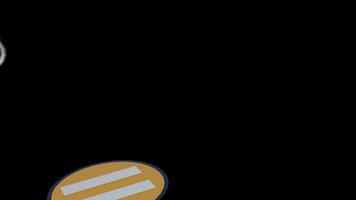 3d render Helicopter Flying in the Air animation video