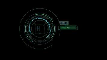 Animated infographics on the theme of artificial intelligence and Chatbot. video
