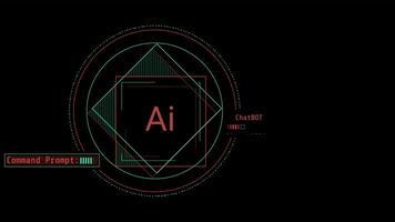 infográficos do ai e coloquial chatbot em alfa canal. video