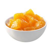 orange slices in a bowl on a transparent background png