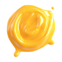 a yellow liquid is being poured into a bowl png