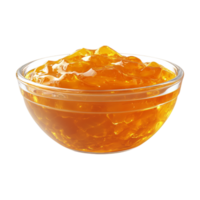 orange jelly in a bowl on a transparent background png