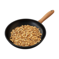 a pan with oats on a transparent background png