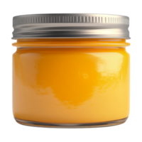 orange jar of honey on transparent background png