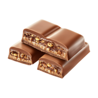 chocolate bar with nuts on transparent background png