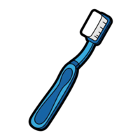 Blue Toothbrush Icon Cartoon Style Illustration isolated on a transparent background png