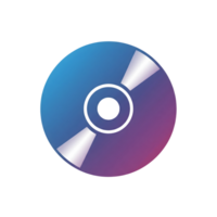 Blue Purple Gradient Compact Disc Icon isolated on a transparent background image png