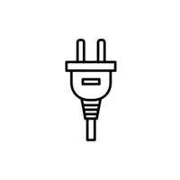 Electrical Plug Silhouette Icon Design isolated on a transparent background power png