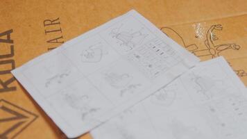 Furniture Assembly Instructions on Cardboard Box video